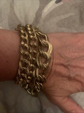Chunky Gold-Tone Multi-Chain Bracelet